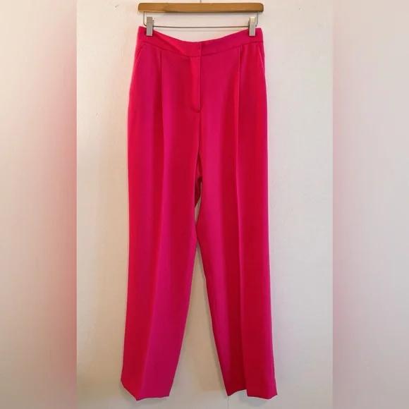 🏷️Zara Fuschia Pink Wide Leg Trouser Pants High Rise Office Siren menswear - Picture 4 of 16